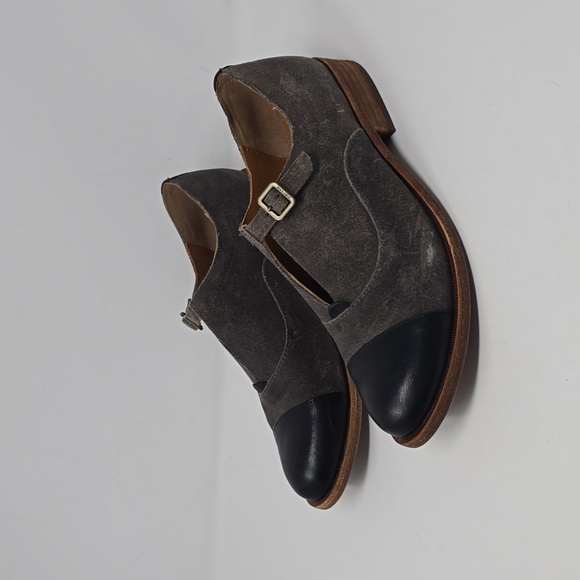 Kork-Ease Shoes - Kork Ease Shoes Niseda Oxford Flat Black Leather Gray Suede  Shoes Size 8